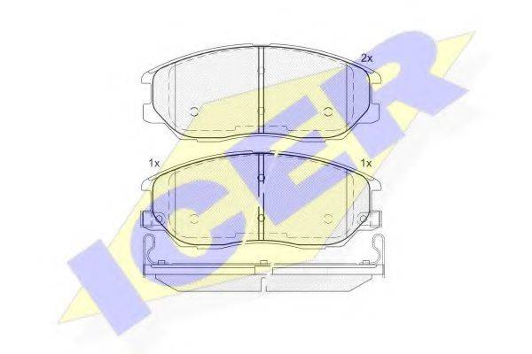 ICER 181714 Комплект гальмівних колодок, дискове гальмо
