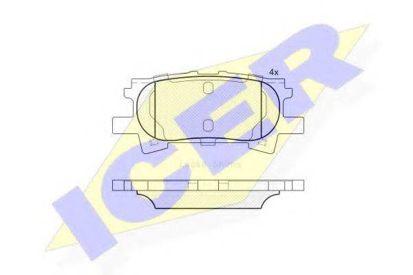 ICER 181751 Комплект гальмівних колодок, дискове гальмо