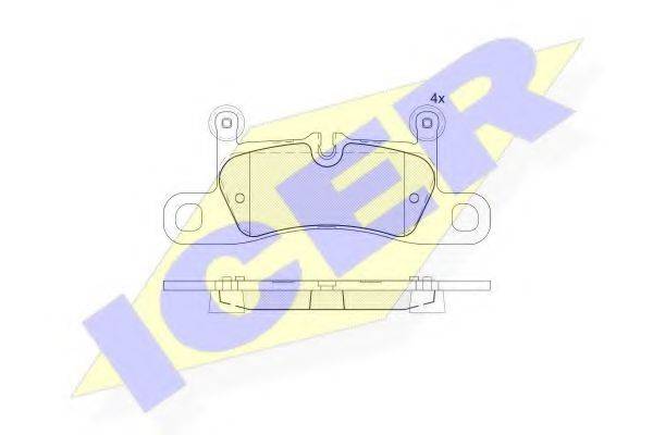 ICER 181987200 Комплект гальмівних колодок, дискове гальмо