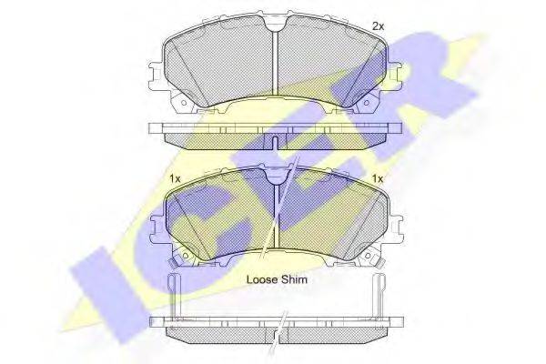 ICER 182202 Комплект гальмівних колодок, дискове гальмо