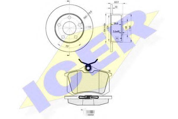 ICER 306974060 Комплект гальм, дисковий гальмівний механізм