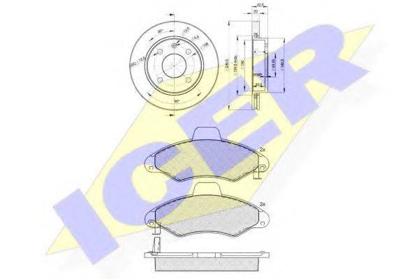 ICER 312291064 Комплект гальм, дисковий гальмівний механізм