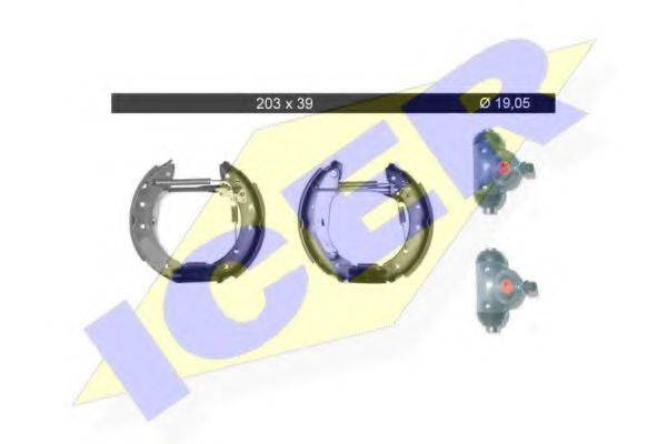 ICER 79KT0067C Комплект гальмівних колодок