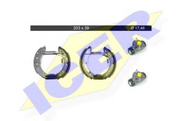 ICER 79KT0068C Комплект гальмівних колодок