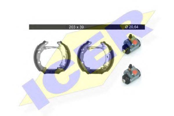 ICER 79KT0077C Комплект гальмівних колодок