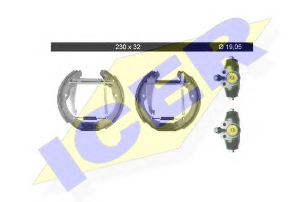 ICER 79KT0089C Комплект гальмівних колодок