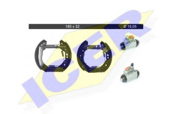 ICER 79KT0096C Комплект гальмівних колодок