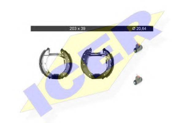 ICER 79KT0104C Комплект гальмівних колодок