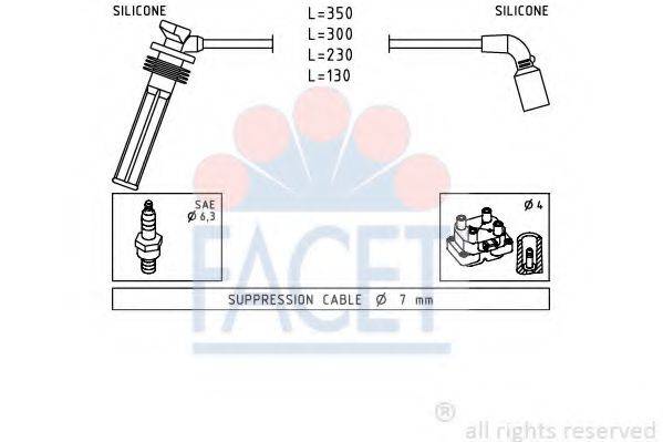 FACET 47249 Комплект дротів запалювання