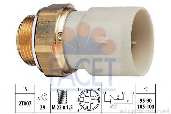 FACET 75688 Термивимикач, вентилятор радіатора