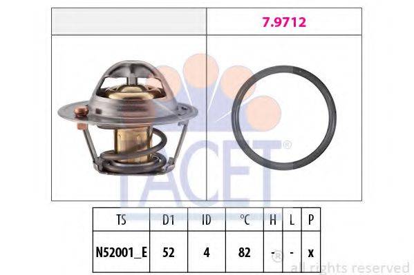 FACET 78725 Термостат, охолоджуюча рідина
