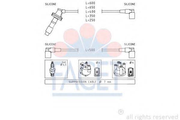 FACET 47064 Комплект дротів запалювання