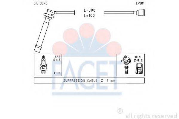 FACET 47013 Комплект дротів запалювання