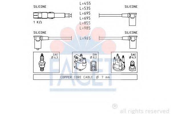 FACET 49304 Комплект дротів запалювання