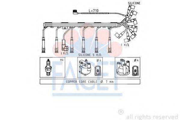 FACET 48578 Комплект дротів запалювання