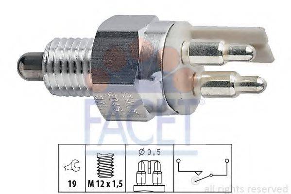 FACET 76045 Вимикач, фара заднього ходу