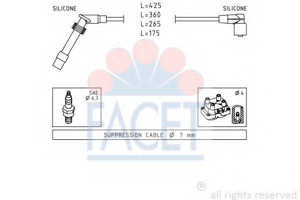 FACET 49531 Комплект дротів запалювання