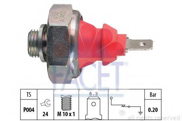FACET 70072 Датчик тиску масла