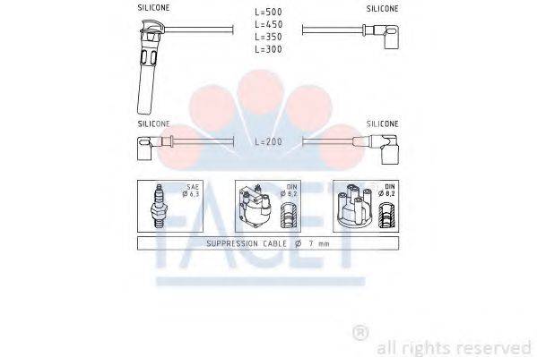 FACET 49900 Комплект дротів запалювання