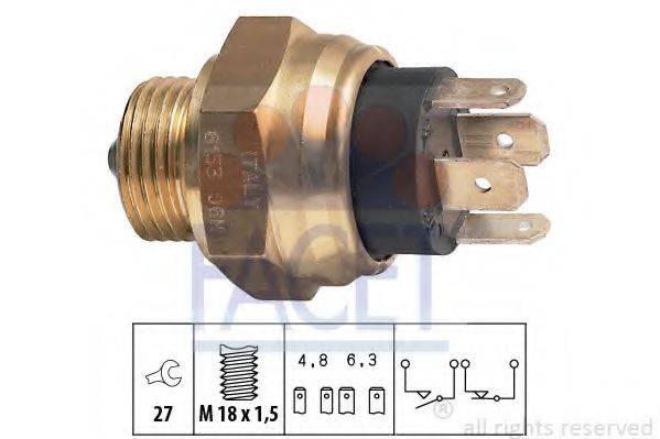 FACET 76153 Вимикач, фара заднього ходу