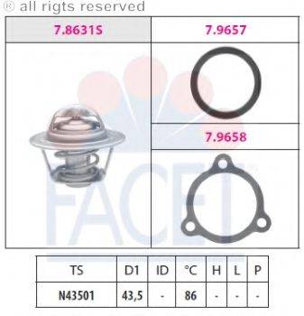 FACET 78631 Термостат, охолоджуюча рідина