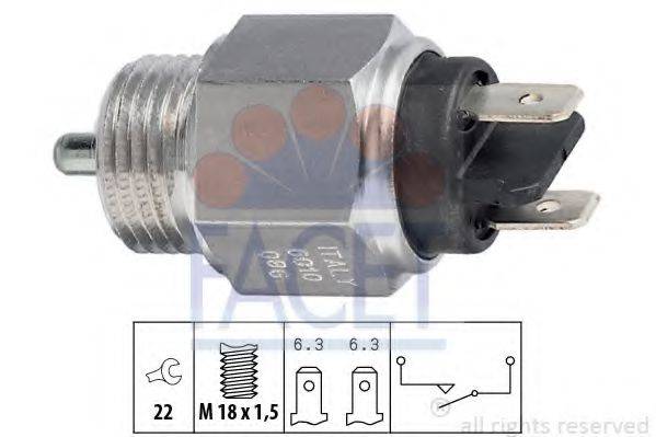 FACET 76010 Вимикач, фара заднього ходу