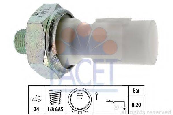 FACET 70182 Датчик тиску масла