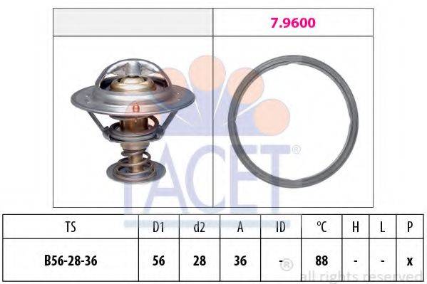 FACET 78948 Термостат, охолоджуюча рідина