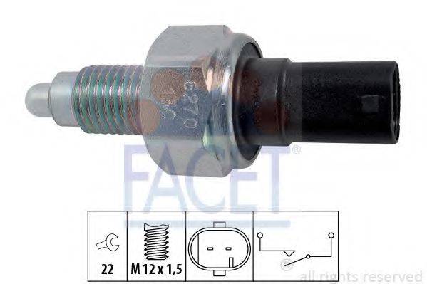 FACET 76270 Вимикач, фара заднього ходу