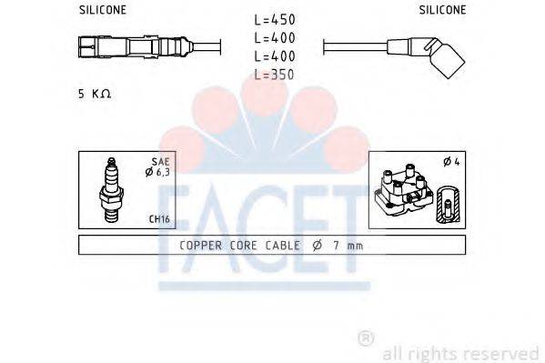 FACET 47069 Комплект дротів запалювання