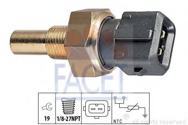 FACET 73119 Датчик, температура охолоджувальної рідини