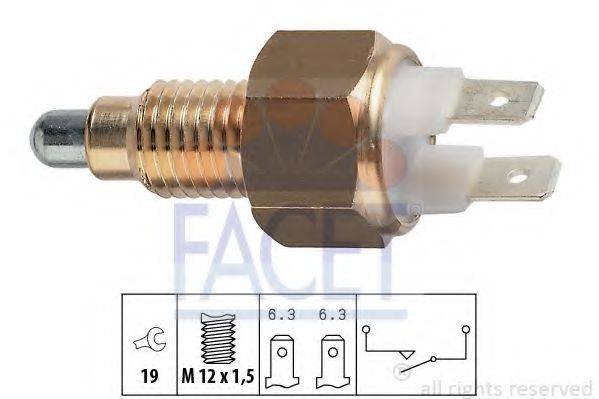 FACET 76009 Вимикач, фара заднього ходу