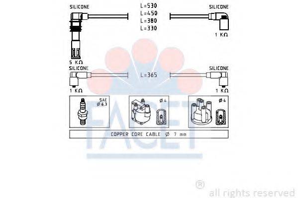 FACET 49516 Комплект дротів запалювання