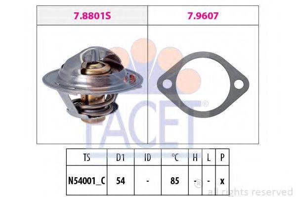 FACET 78801 Термостат, охолоджуюча рідина