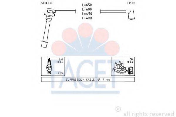 FACET 49278 Комплект дротів запалювання