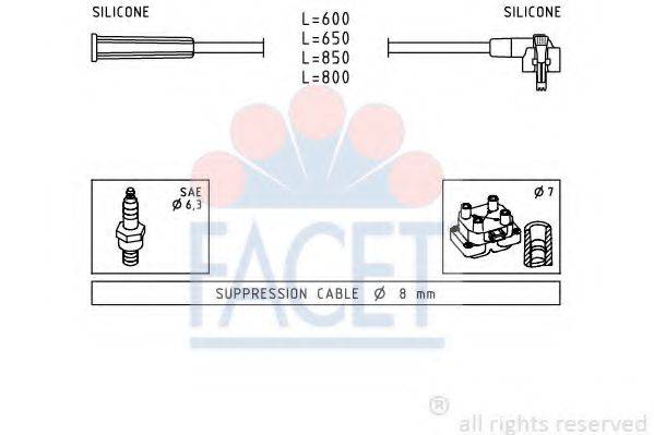 FACET 49007 Комплект дротів запалювання