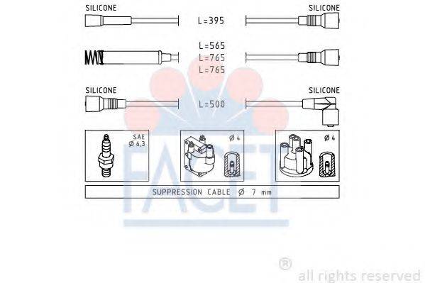 FACET 48531 Комплект дротів запалювання