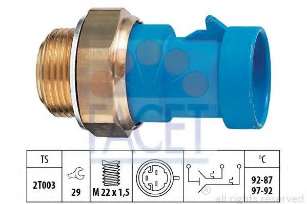 FACET 75681 Термивимикач, вентилятор радіатора