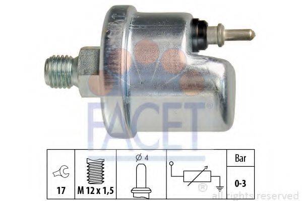 FACET 70630 Датчик, тиск олії