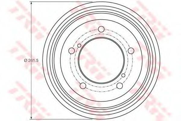 TRW DB4421 Гальмівний барабан