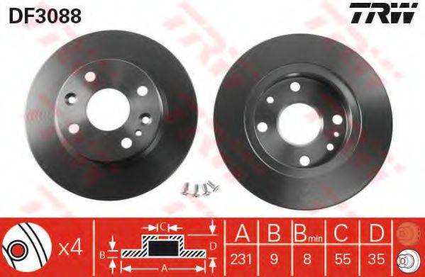 TRW DF3088 гальмівний диск