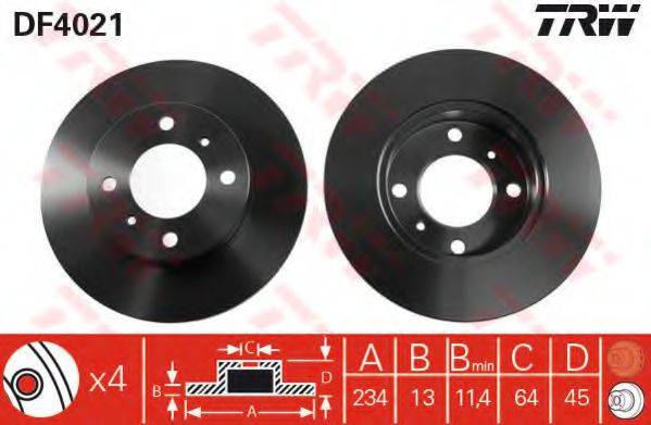 TRW DF4021 гальмівний диск