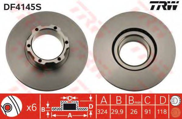 TRW DF4145S гальмівний диск