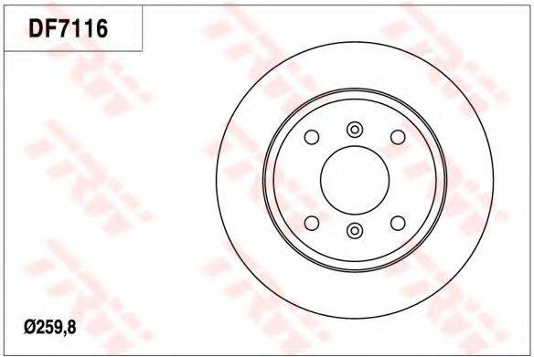 TRW DF7116 гальмівний диск