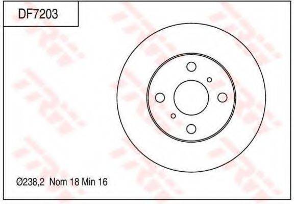 TRW DF7203 гальмівний диск