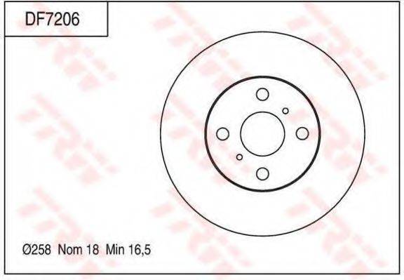 TRW DF7206 гальмівний диск