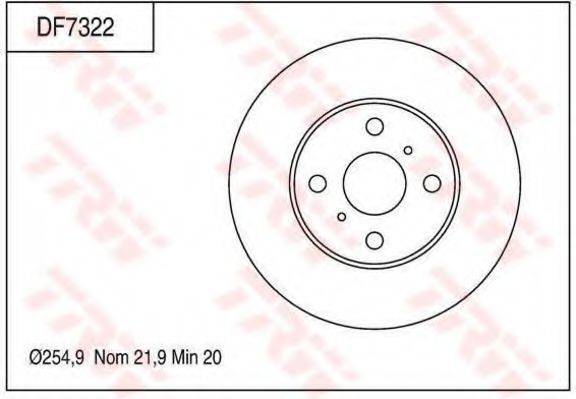 TRW DF7322 гальмівний диск