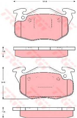 TRW GDB1615 Комплект гальмівних колодок, дискове гальмо