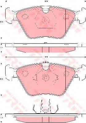 TRW GDB1619 Комплект гальмівних колодок, дискове гальмо