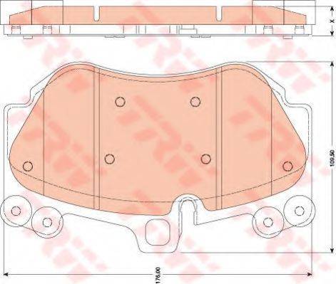 TRW GDB1764 Комплект гальмівних колодок, дискове гальмо